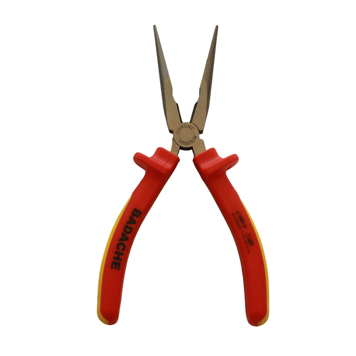 Pince à bec isolée Badache 200 mm en acier chrome vanadium