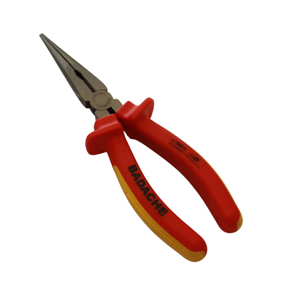 Pince à bec isolée Badache 200 mm en acier chrome vanadium
