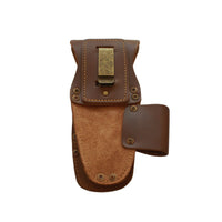 Porte-outils en cuir Badache, 6 compartiments