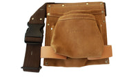 Ceinture porte-outils en cuir suédé Badache, 8 compartiments