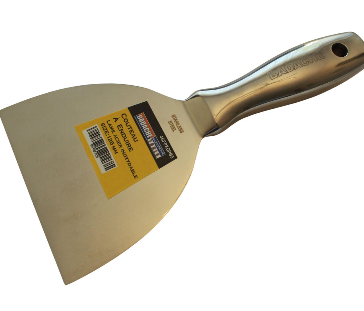 Couteau à enduire Badache 125 mm en inox monobloc