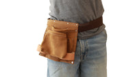 Ceinture porte-outils en cuir suédé Badache, 8 compartiments