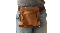 Ceinture porte-outils en cuir suédé Badache, 8 compartiments