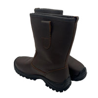 Bottes de sécurité Zeus, vue de côté avec tirant de chaussage