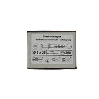Boîte de chevilles de frappe Ø5 x 25 mm, 200 pièces